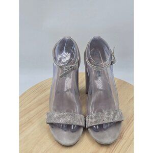 Steve Madden Women's Kalina-R Rhinestone Block Heels Womens sz 9.5M